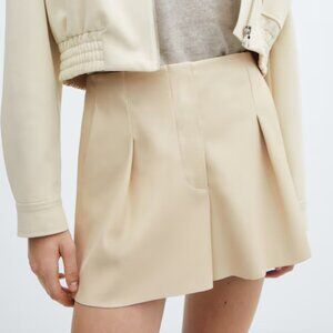 MANGO Pleated mid-rise shorts XS